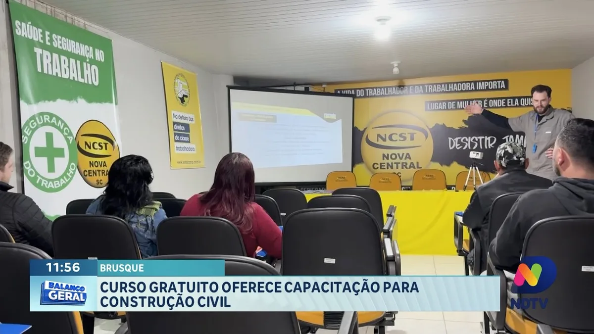 Brusque oferece curso gratuito de capacitação na construção civil