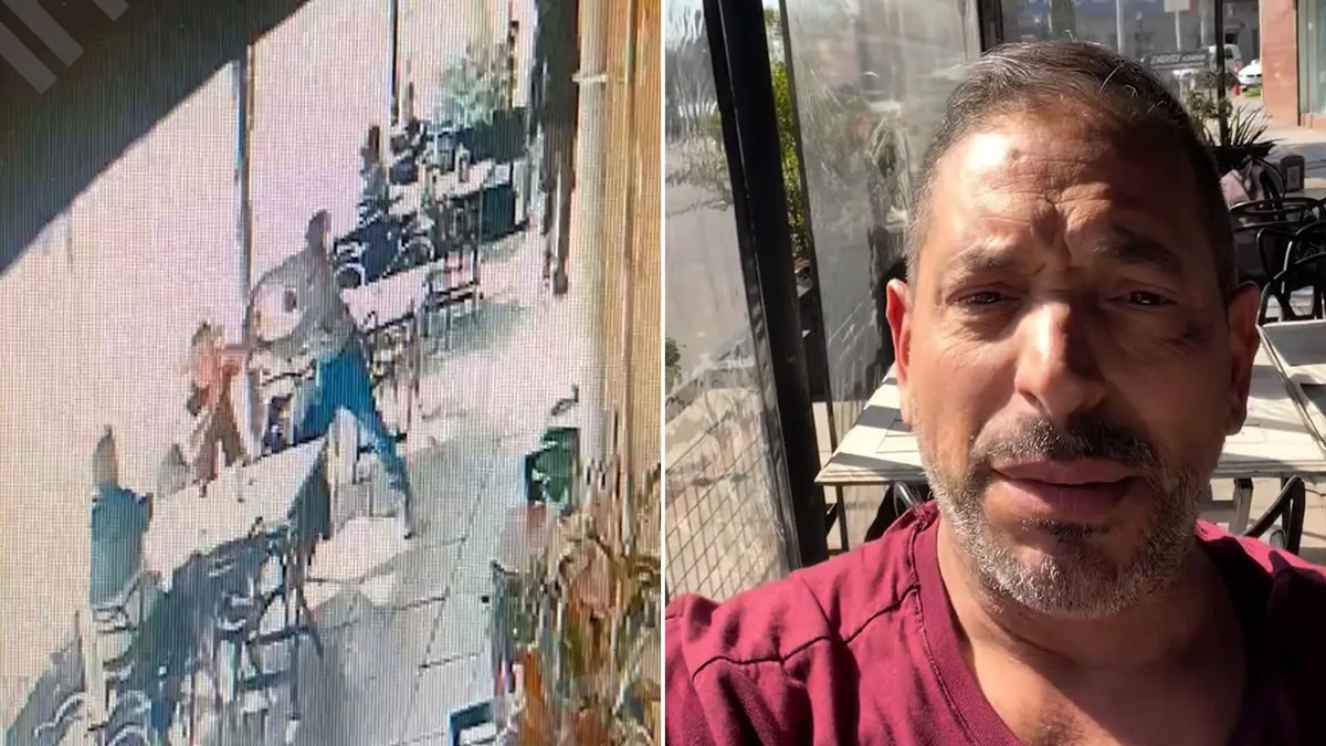 Video: le robaron al empresario Ariel Diwan mientras almorzaba en una pizzería de Castelar