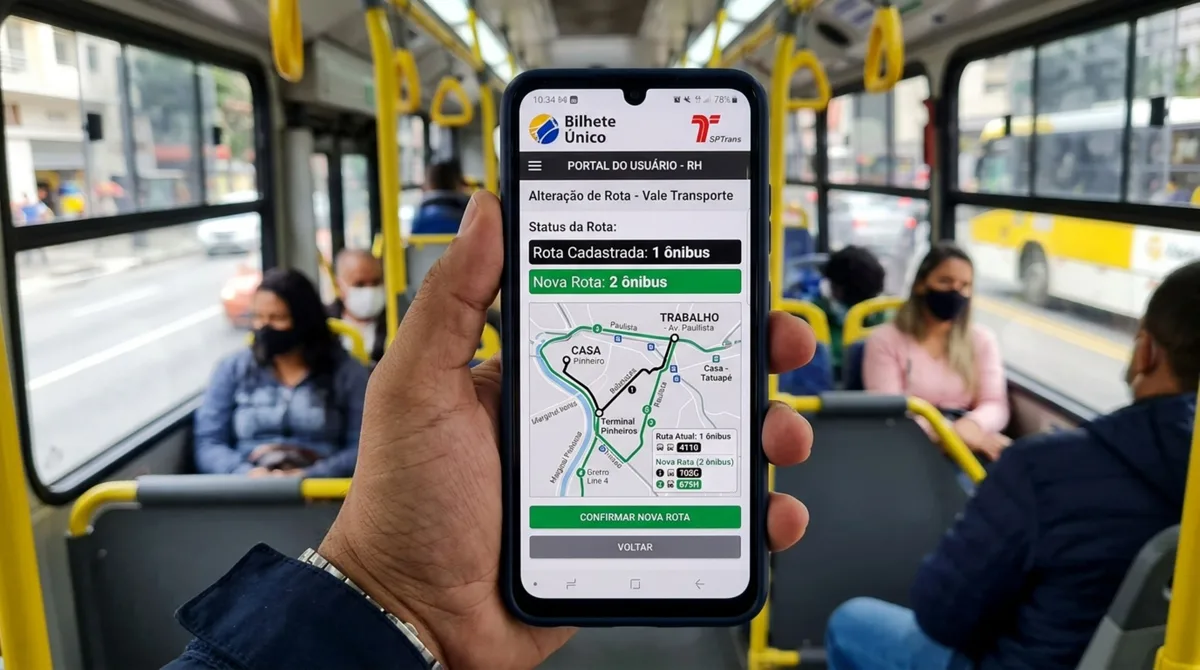 Funcionária muda de bairro, passa a usar dois ônibus para chegar ao trabalho e percebe que empresa continua depositando o valor do trajeto antigo, RH diz que ela deveria ter comunicado o novo endereço por escrito