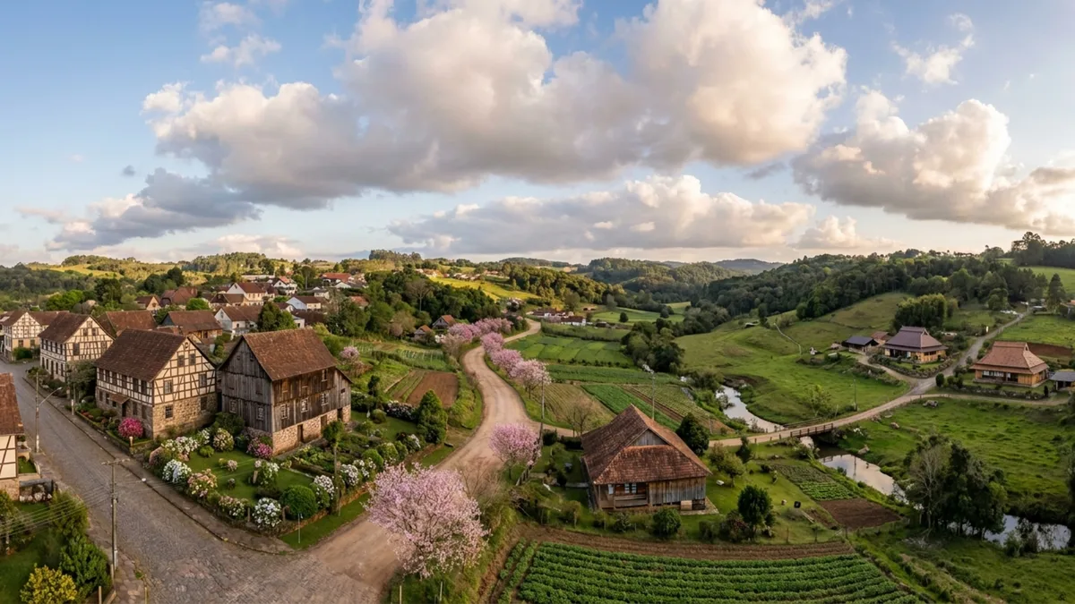 O maior núcleo de casas alemãs do Brasil e a maior colônia japonesa do Rio Grande do Sul convivem no mesmo município a 45 km de Porto Alegre