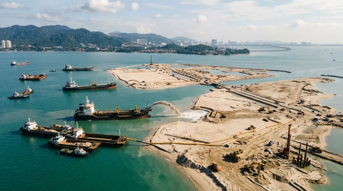 Este país está construindo uma ilha artificial gigantesca do zero para criar um novo distrito tecnológico sobre o mar