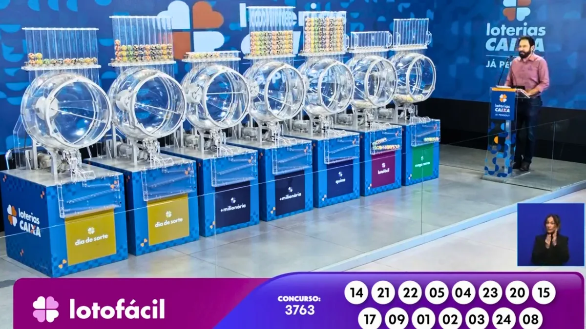 Lotofácil 3763 sorteia dezenas; veja o resultado