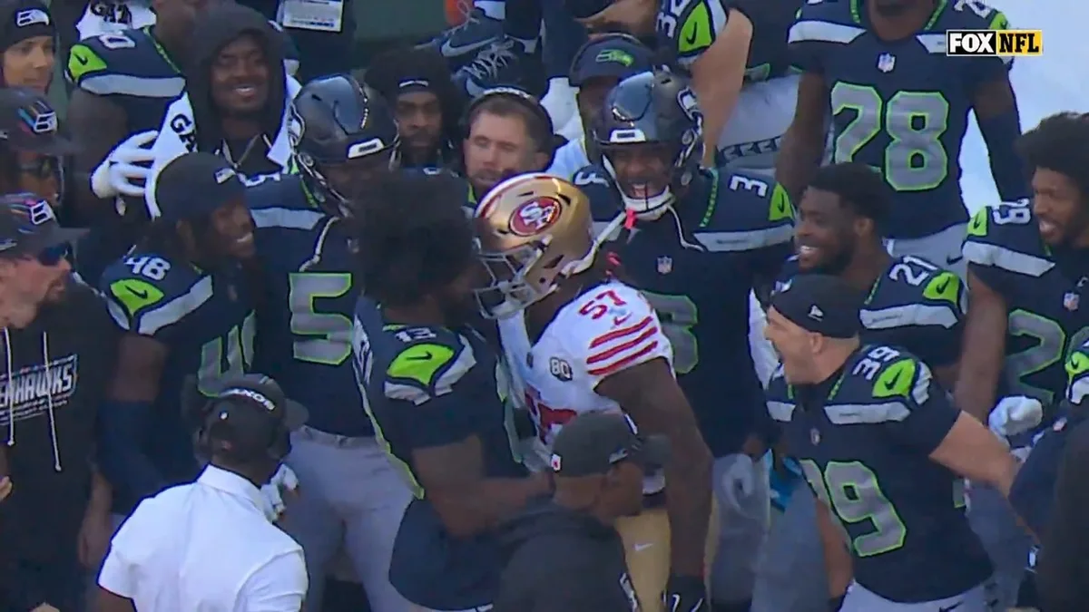 49ers’ Greenlaw ejected for head-butting unprotected Seahawks player