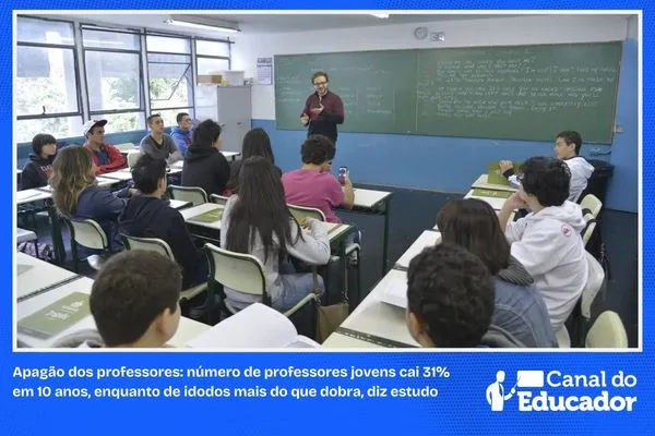 Apagão: número de professores jovens cai 31% em 10 anos, diz estudo