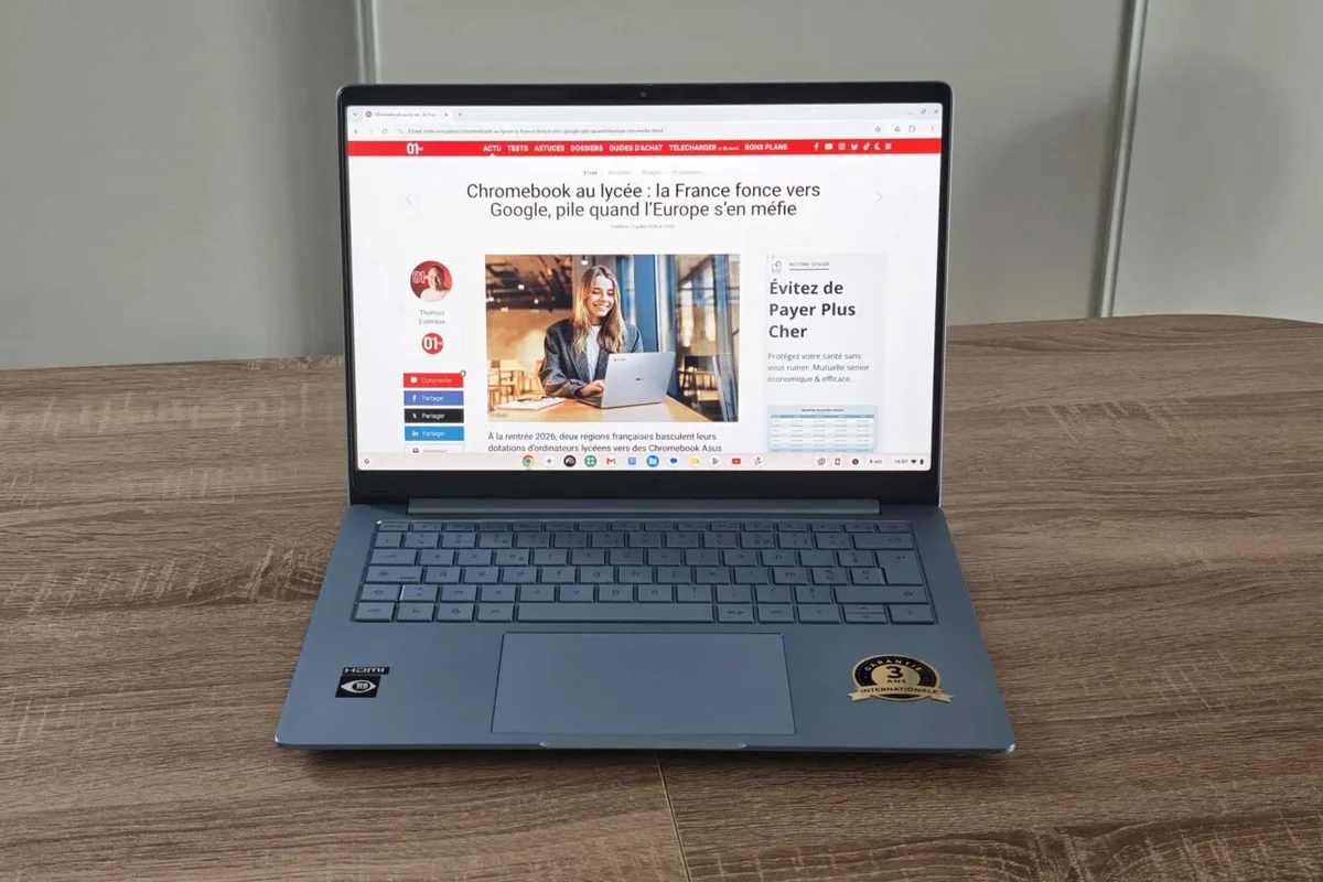 J’ai testé l’Asus Chromebook CM14 (CM1406) : que vaut le PC portable des lycéens ?