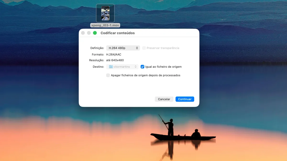 Dica Mac: use a opção converter um vídeo diretamente no Finder