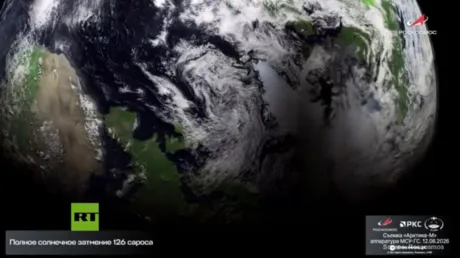 Russian satellite captures stunning view of total solar eclipse (VIDEO)
