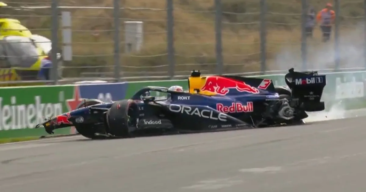 Max Verstappen y una triste despedida a Zandvoort: sufrió un brutal accidente en la primera vuelta del último GP de Países Bajos