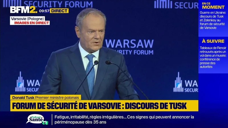 "La Russie se bat pour la domination, l'Ukraine se bat pour sa survie", assure le Premier ministre polonais Donald Tusk