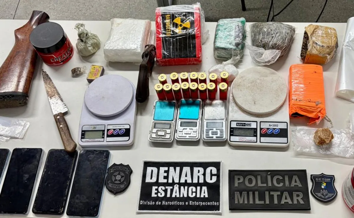 Dois homens são presos e drogas são apreendidas durante operação da Polícia Civil em Estância
