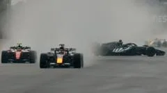 Verstappen wins sprint after Russell crashes out