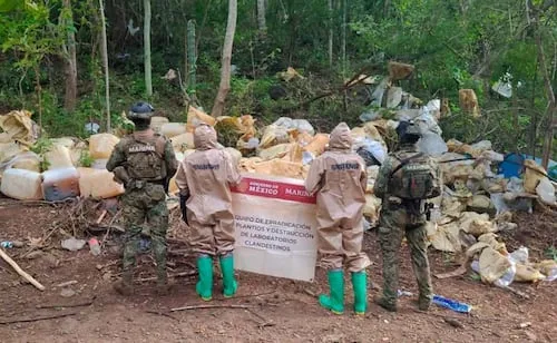 Inhabilitan narcolaboratorio en Sinaloa; aseguran 750 kilos de metanfetamina