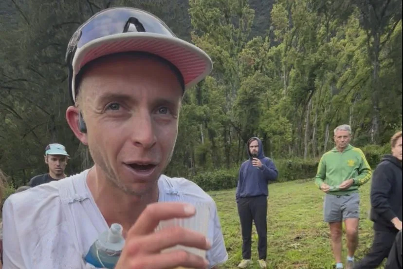 Vincent Esmiol, leader de la Diagonale des Fous après 80 km