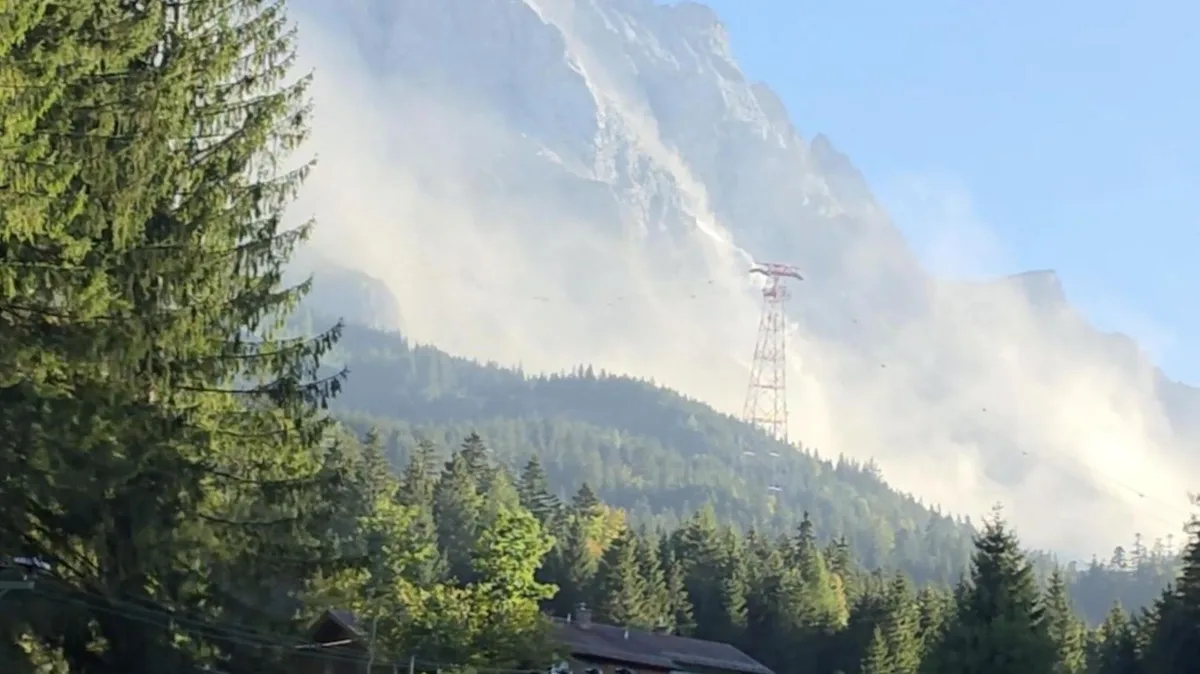 Deutschlands höchsten Berg: Riesiger Felssturz rast Zugspitze hinab – Abhänge in Staub gehüllt