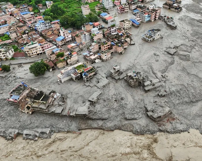 How the deadly Nepal and Tibet flash flood unfolded – a visual guide