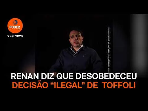 Renan Santos diz que desobedeceu decisão “ilegal” de Toffoli