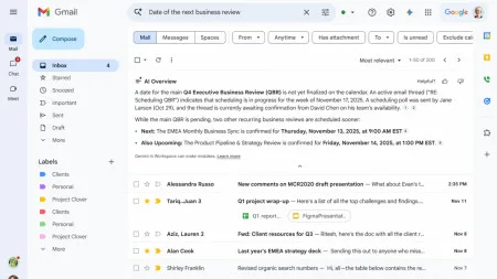 Gmail-Suche liefert Antworten statt Trefferlisten