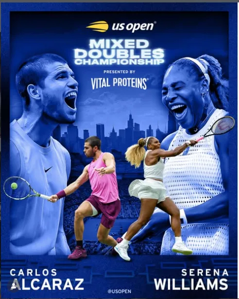 Carlos Alcaraz e Serena Williams juntam-se em dupla no US Open