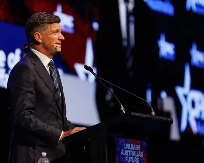 ‘Smarmy management consultant’: Angus Taylor criticised by Pauline Hanson and heckled at CPAC event