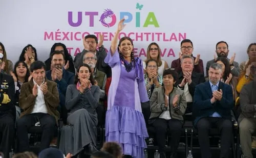 Clara Brugada llama a las juventudes a "farmear aura" en nueva Utopía México-Tenochtitlan; busca que sea un punto de encuentro e imaginación