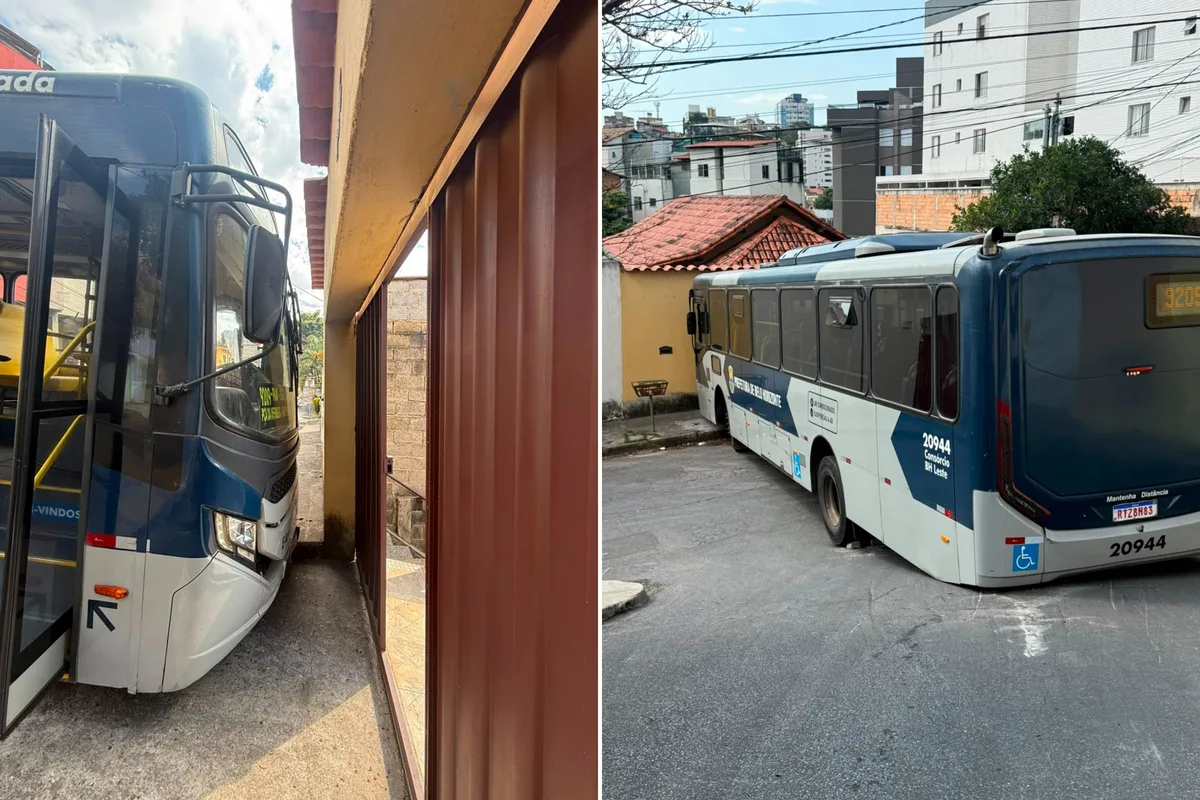 Ônibus fica preso em rua de BH e bloqueia acesso de moradores por horas