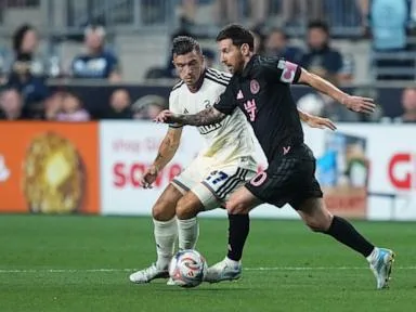 Messi has a goal and assist as Inter Miami plays the Union to a 2-2 draw