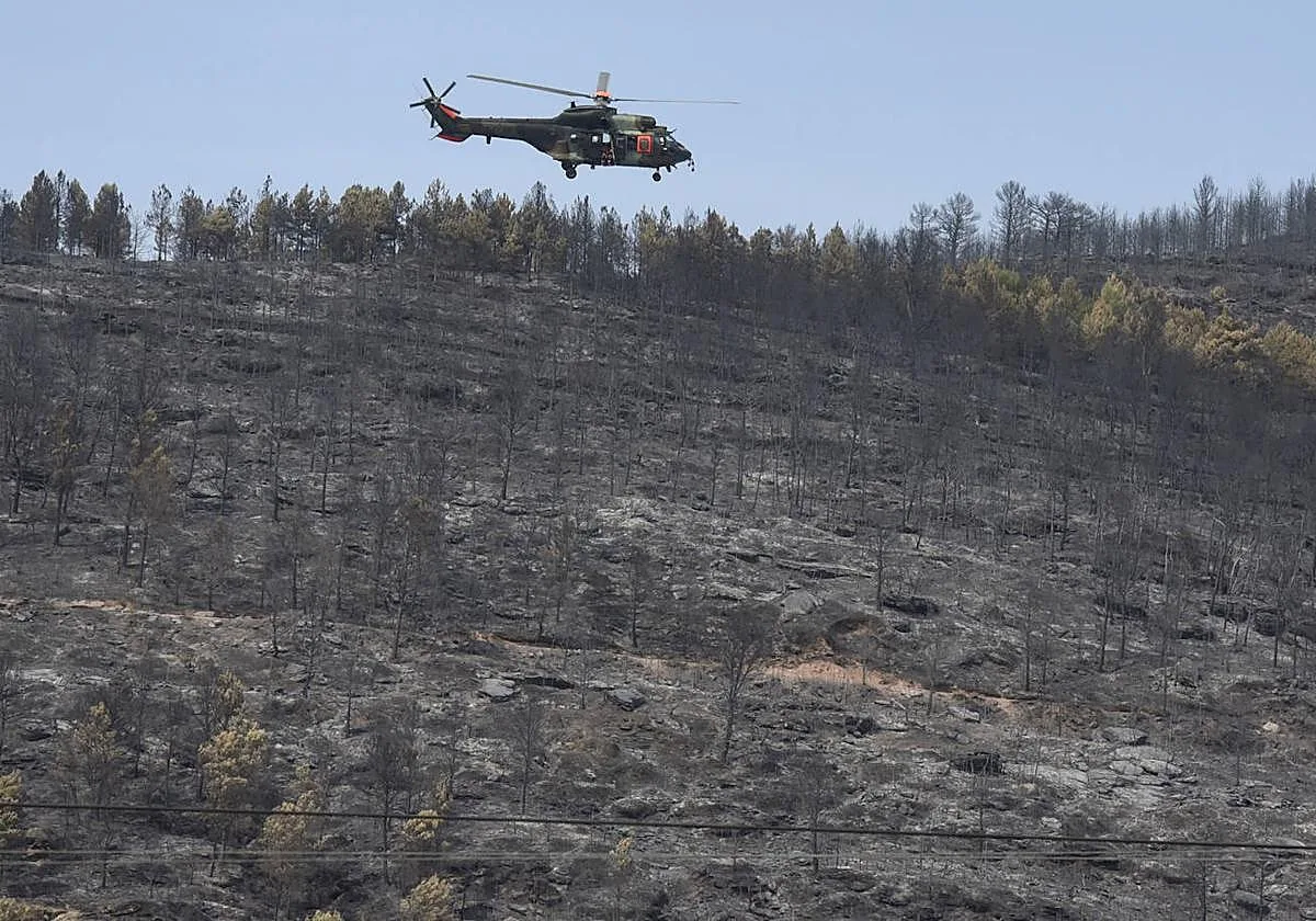 El incendio de Las Peñas de Riglos se encuentra «estabilizado» en su mayor parte y pronto regresarán los evacuados
