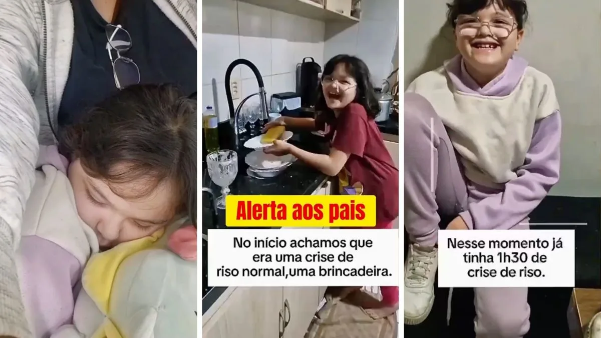 Menina de 9 anos ri por 1h30 sem conseguir parar e faz mãe achar que é brincadeira, mas ida ao hospital após pupila dilatar revela problema gravíssimo