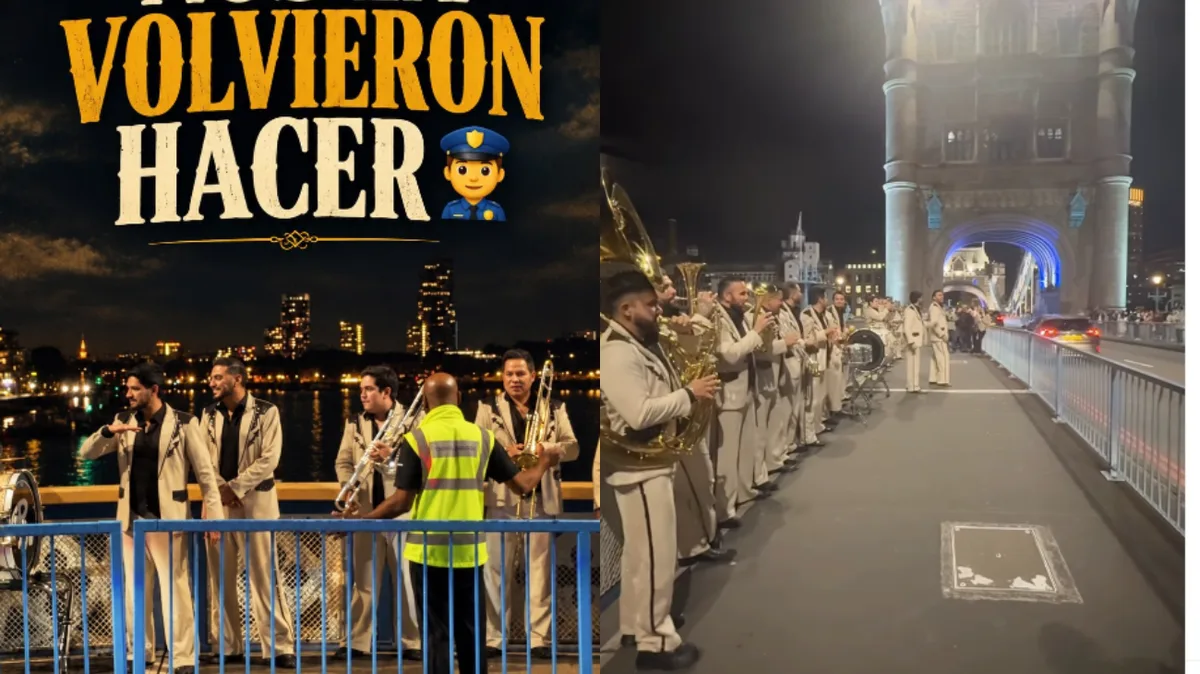 Banda El Recodo arma la fiesta en Londres y la policía llega para correrlos / VIDEO