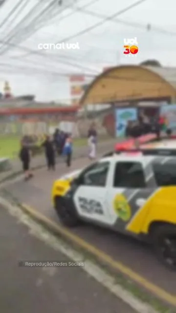 Imagens mostram crianças saindo de escola onde homem mantém alunos e professores reféns em Curitiba