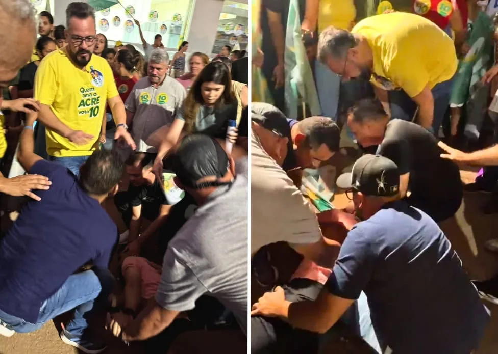 Militante passa mal durante ato de campanha de Alan Rick, em Rio Branco