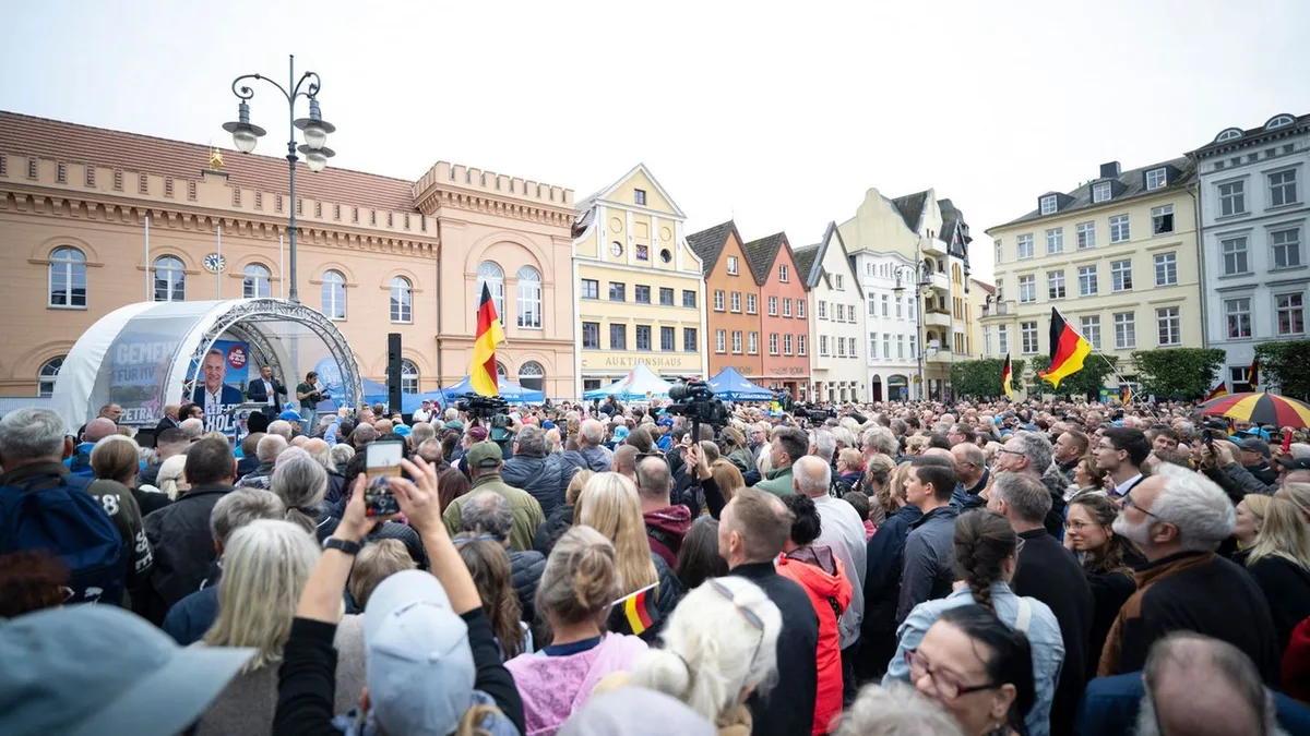 Landtagswahl in MV: Wahlkampfabschluss in MV - AfD hofft auf „blaue Wende“