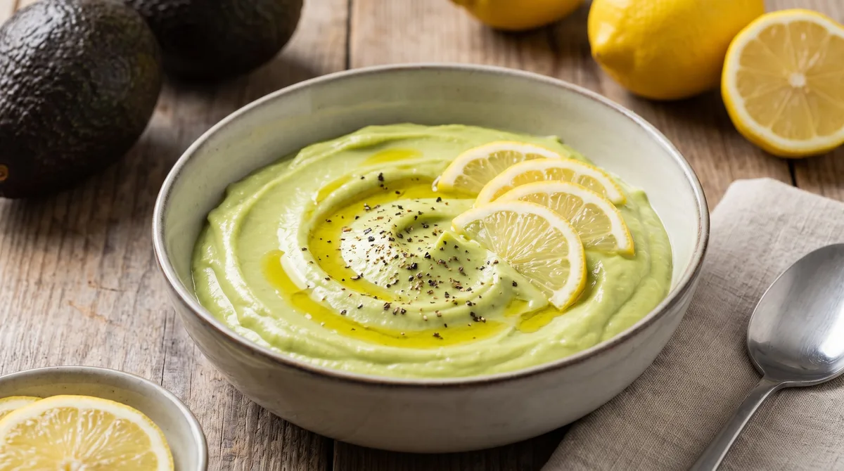 Receta de crema de palta con limón, rápida y fácil