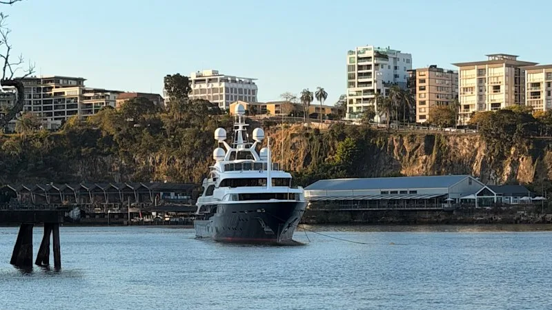 Clive Palmer’s $40 million superyacht arrives on Brisbane River