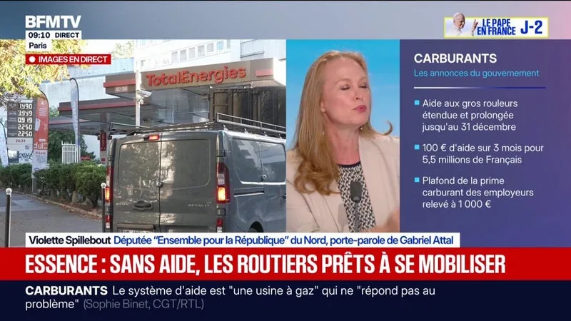 Crise des carburants: "Les aides qui ont été annoncées hier étaient indispensables", estime Violette Spillebout, députée Ensemble et porte-parole de Gabriel Attal