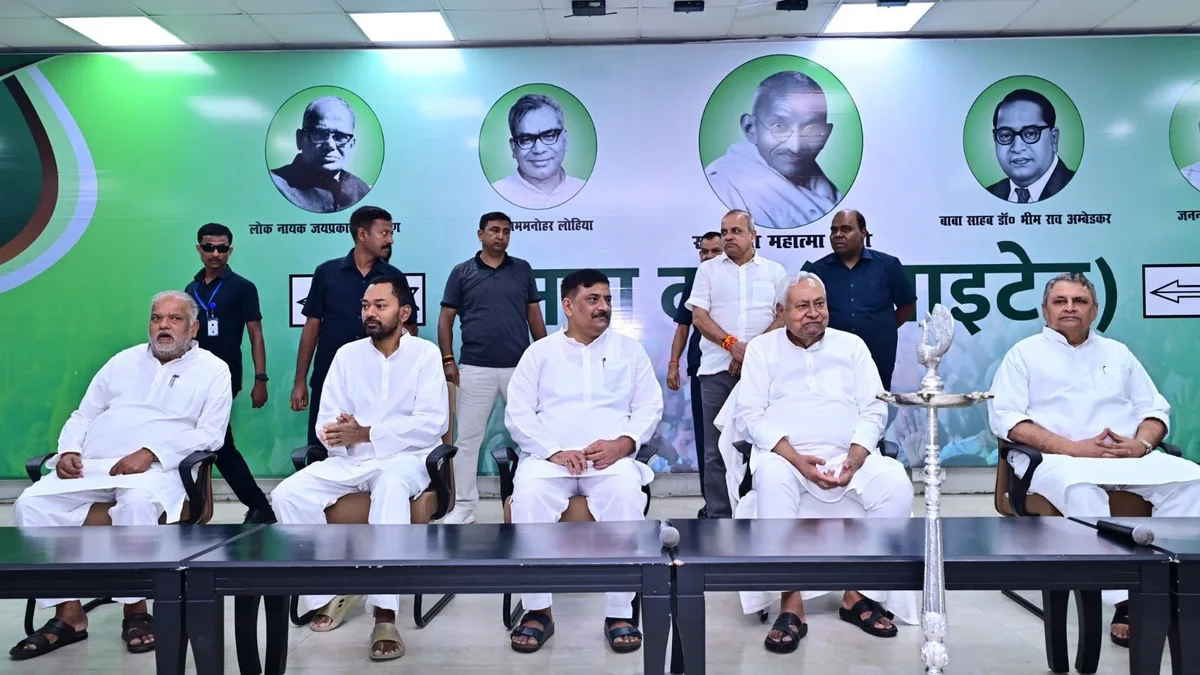 At JD(U) orientation, the message as Nitish Kumar’s son takes stage