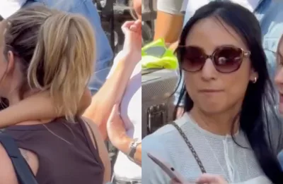 Rebecca Ferguson e Greta Lee se beijam durante gravações de romance sáfico em Londres