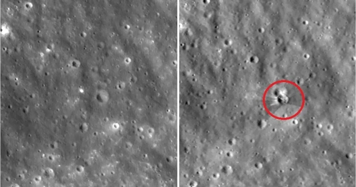 Imágenes de la NASA muestran el cráter causado por un cohete de SpaceX que chocó en la Luna