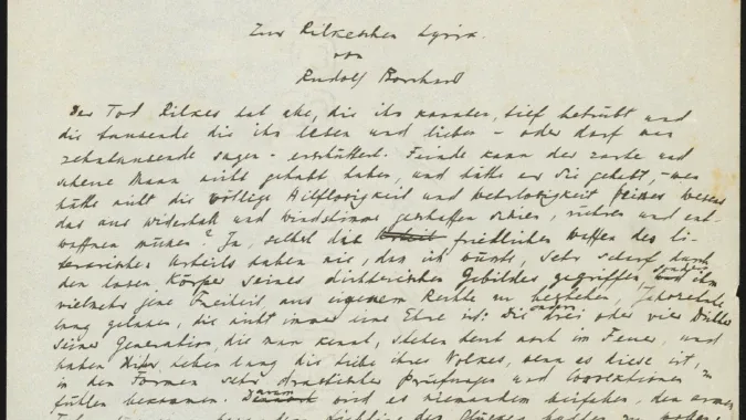 Borchardt über Rilke: Ein Liebling des Publikums