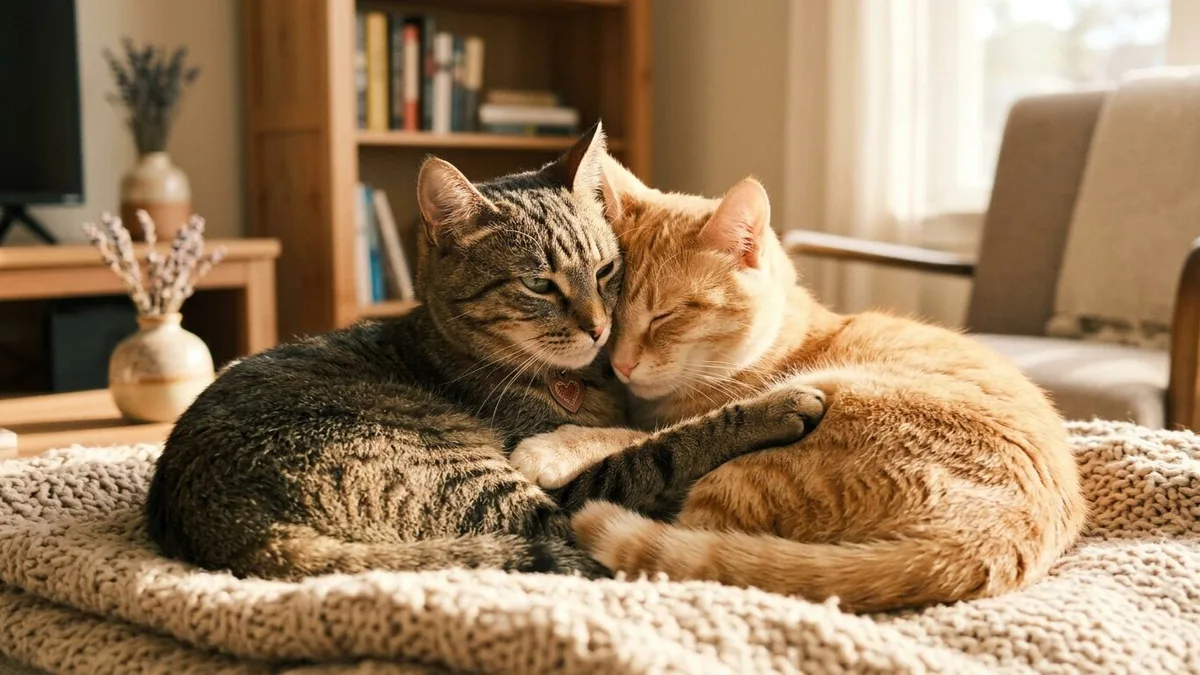 Los expertos no dudan: “Si 2 gatos duermen juntos, se siguen y se dan cabezazos no están jugando, sino que están enamorados”