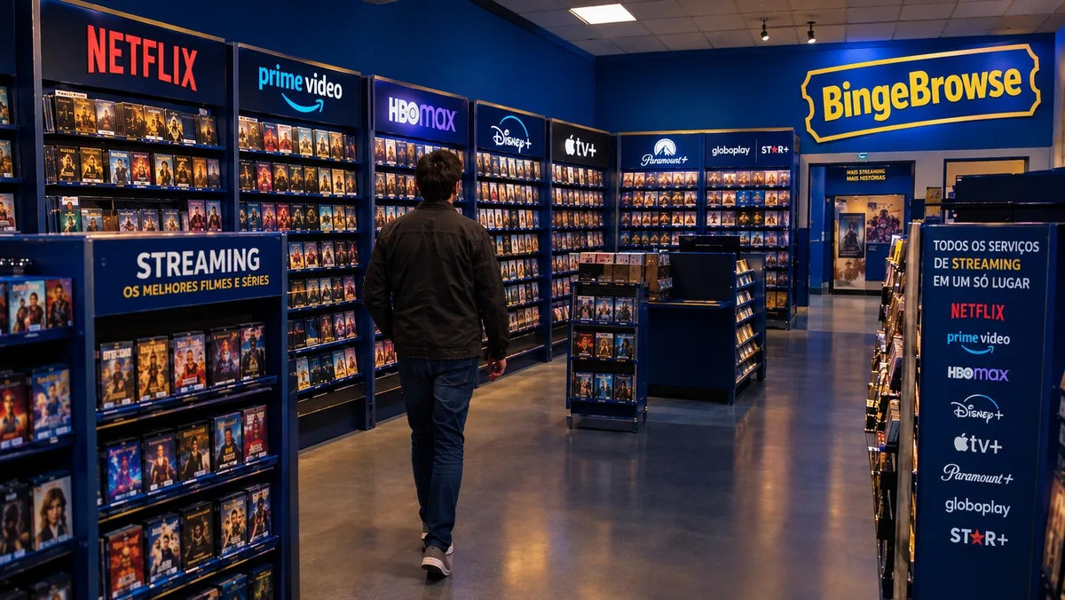 BingeBrowse transforma as suas subscrições de streaming de vídeo num videoclube em 3D