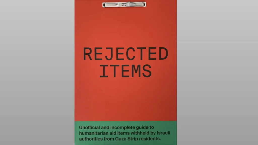 Fotolivro faz levantamento de itens de ajuda humanitária para Gaza rejeitados por Israel