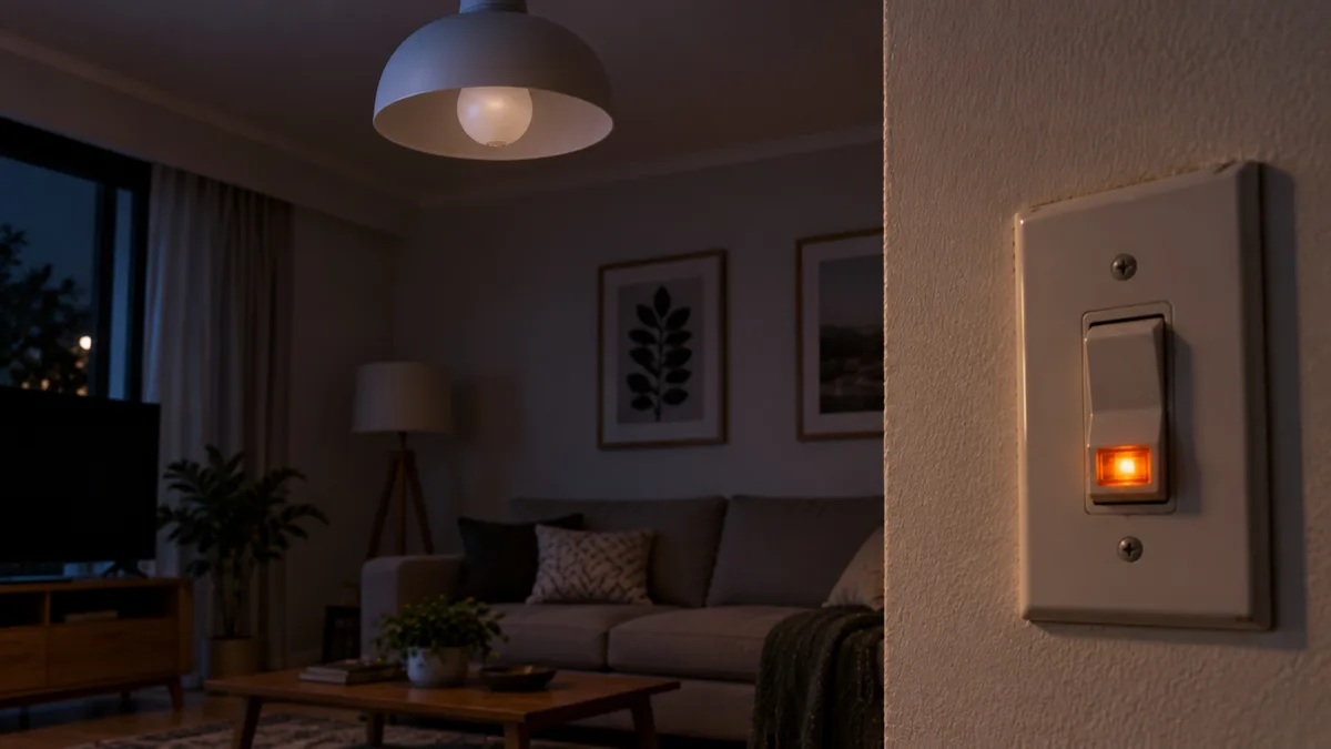 O que significa quando a lâmpada de LED permanece levemente acesa mesmo após ser desligada?