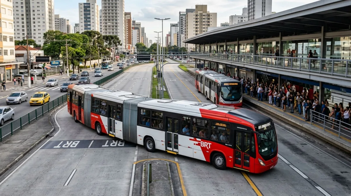 Com dezenas de metros de comprimento, vários eixos esterçantes e capacidade para transportar centenas de passageiros, este ônibus consegue fazer curvas mesmo tendo uma carroceria maior que muitos caminhões articulados