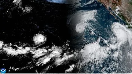 Trois cyclones simultanés sont en cours dans le Pacifique, un phénomène rare favorisé par El Niño