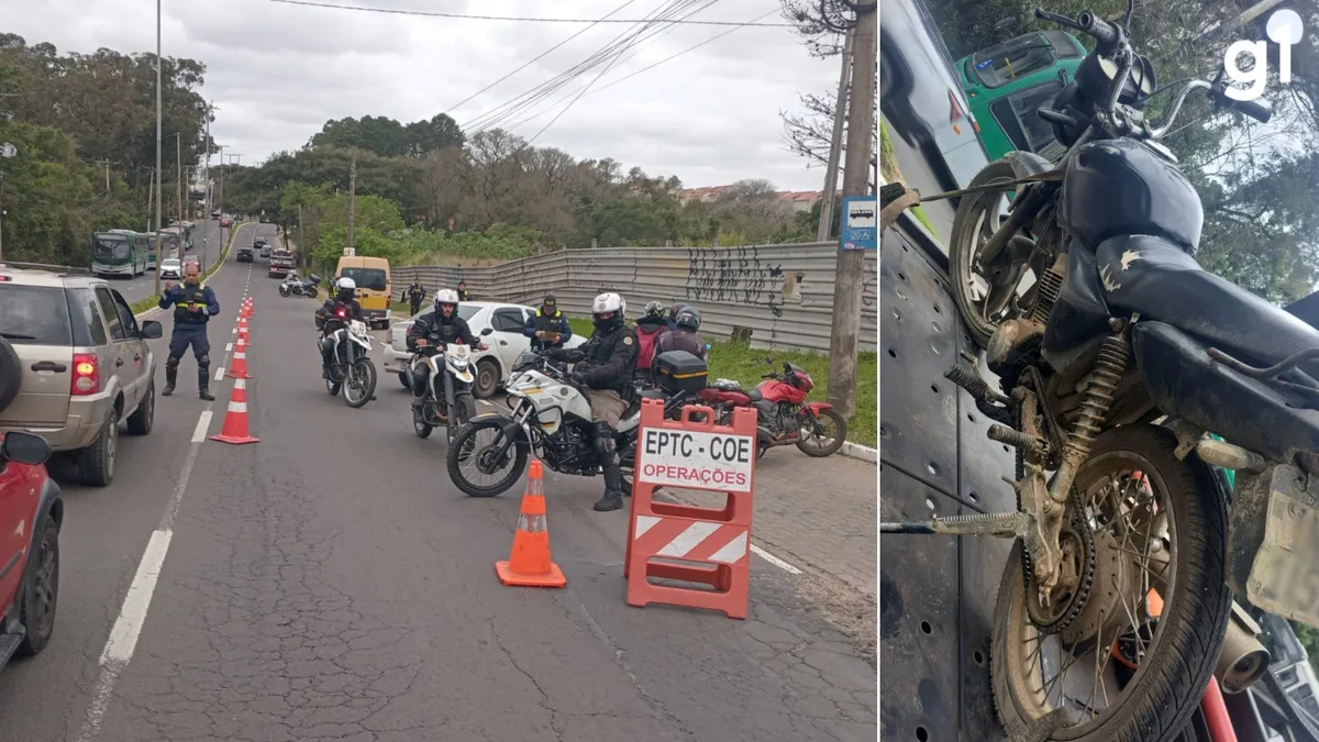 Moto com 242 multas e R$ 134 mil em dívidas é apreendida em blitz de Porto Alegre
