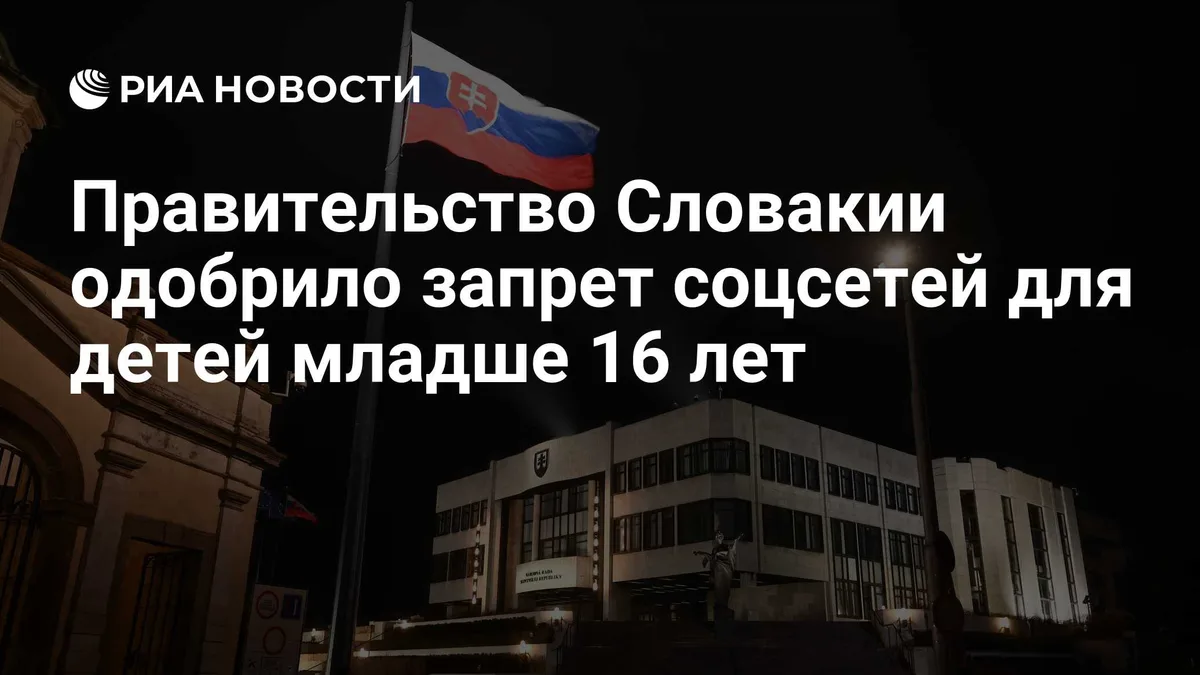Правительство Словакии одобрило запрет соцсетей для детей младше 16 лет