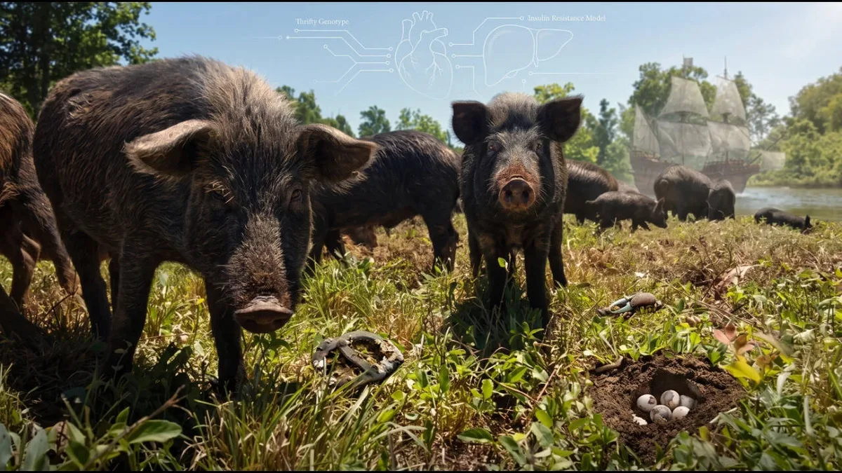 Georgia island hogs descended from Spanish pigs now help scientists study obesity