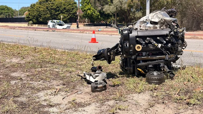 Elderly man rushed to hospital after police pursuit crash in Leeming