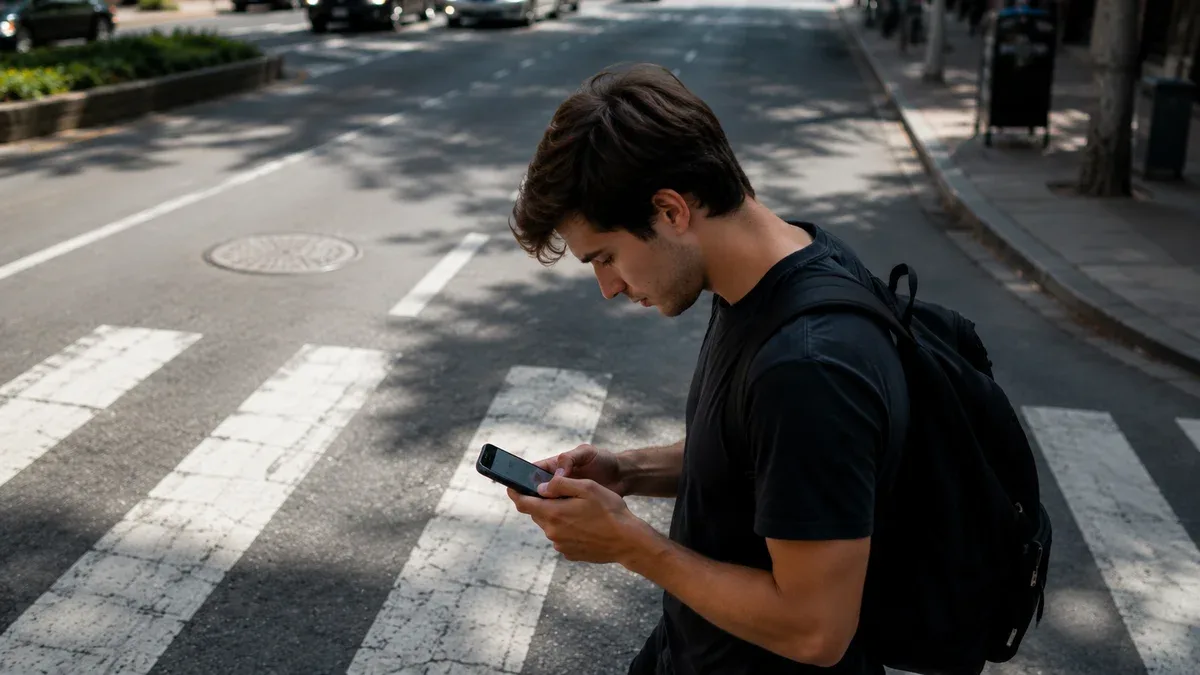 Atravessar rua usando celular poderá render multa de R$ 450 na Itália